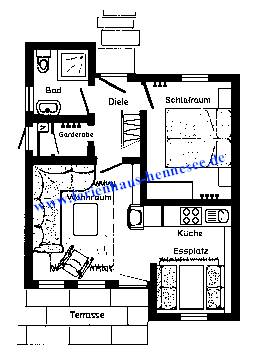 Sauerland: Ferienhaus Hennesee   Grundriss