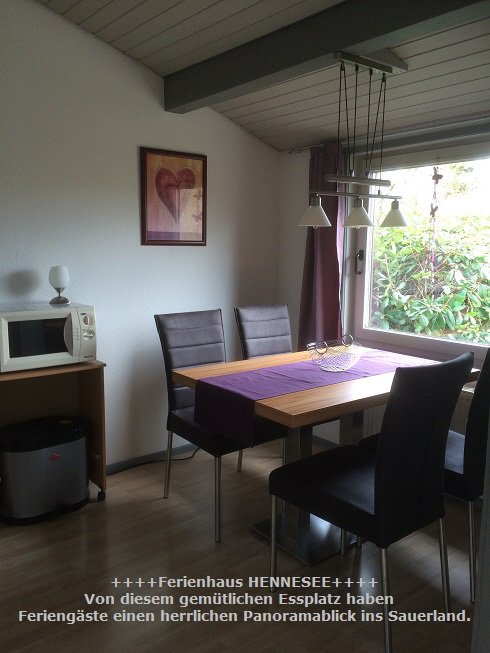 Essbereich vom Ferienhaus HENNESEE