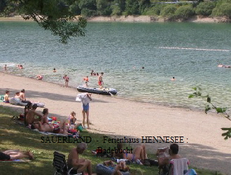   Badestrand unterhalb vom Ferienpark Hennesee