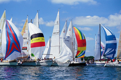 Segler bei der Kieler Woche